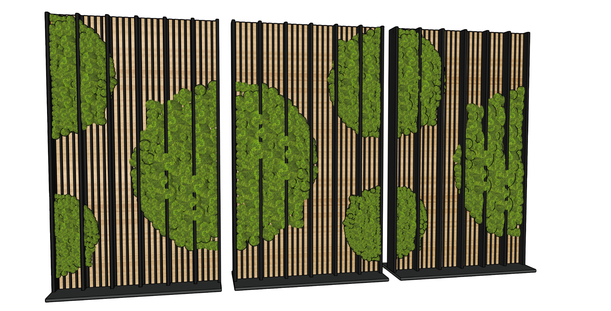 Claustra, Vegetal Panneaux décoratifs en bois avec motifs en végétal stabilisé.